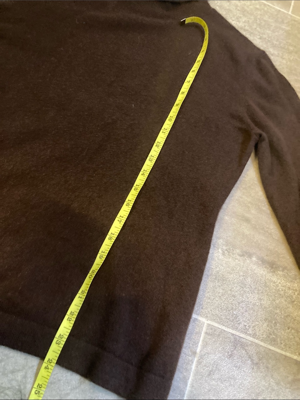 Cashmere Brown Turtleneck Sweater - Classic Knit - Picture 5 of 6